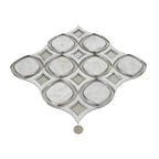 Milan White & Silver Mosaic Tile | Tile Club