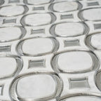 Milan White & Silver Mosaic Tile | Tile Club