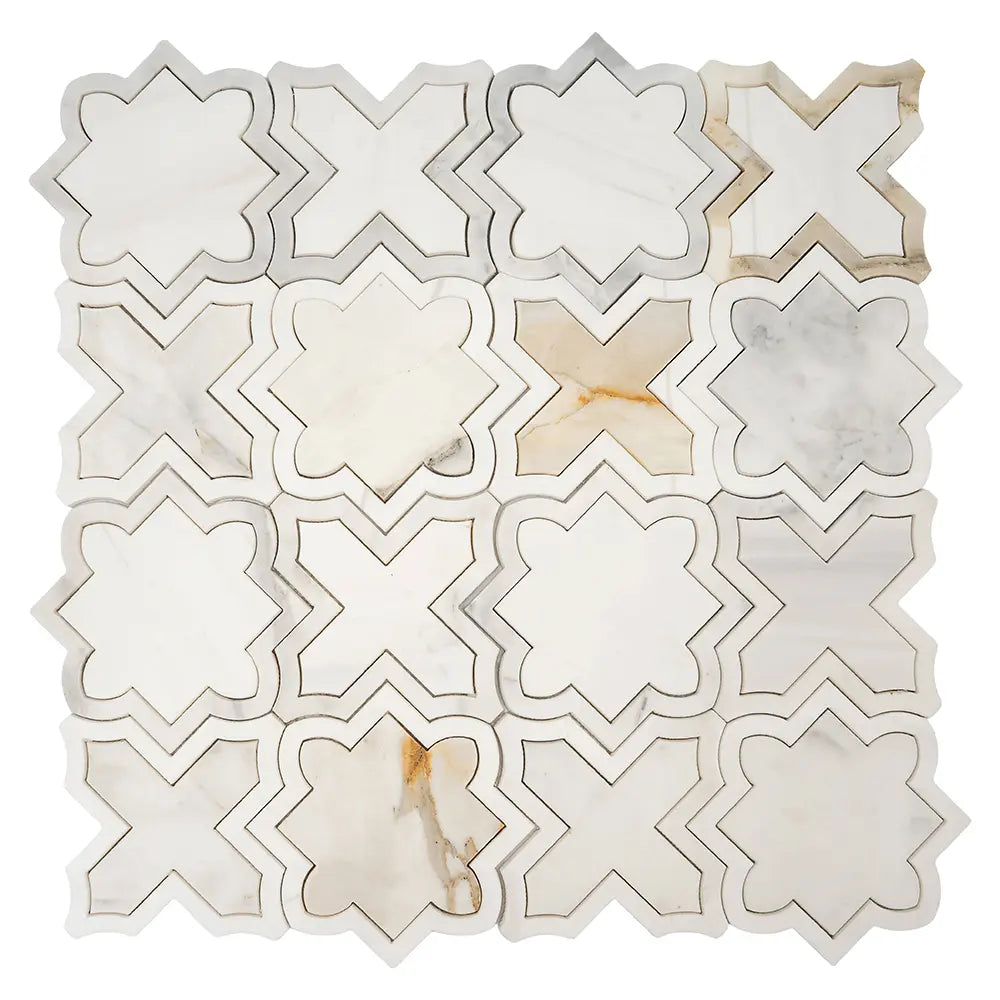 Tuscan Star Calacatta Gold Mosaic Tile | Tile Club