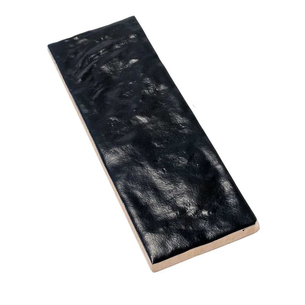Mallorca Black Ceramic Subway Tile 2.5x8 | Tile Club
