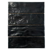 Mallorca Black Ceramic Subway Tile 2.5x8
