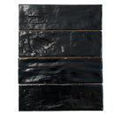 Mallorca Black Ceramic Subway Tile 2.5x8 | Tile Club