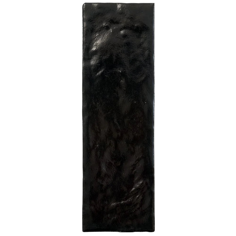 Mallorca Black Ceramic Subway Tile 2.5x8 | Tile Club
