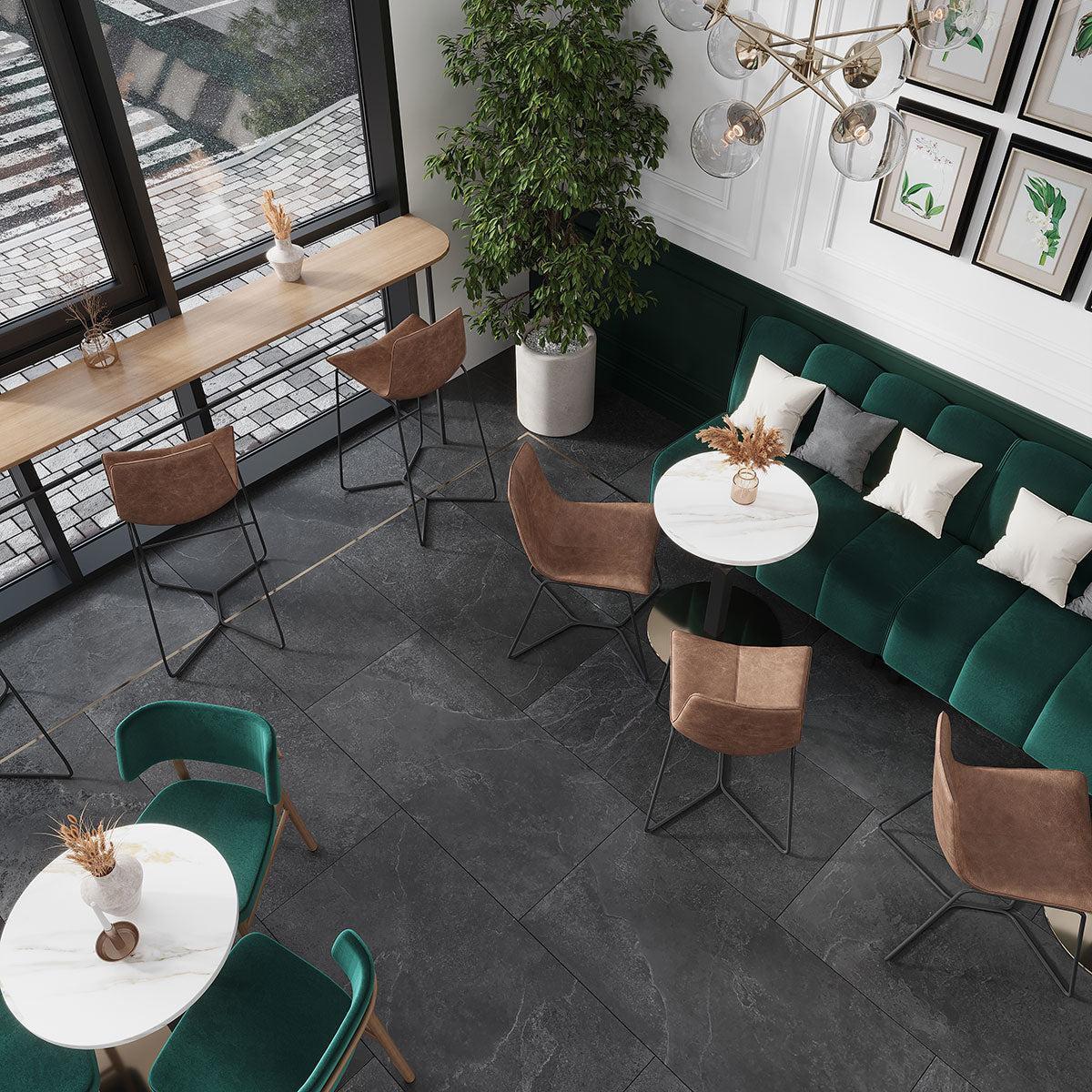 Slatestone Black 23.6x47.3 | Tile Club