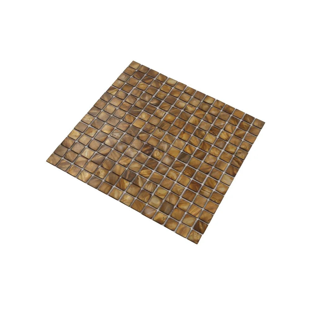 Gold Mother Of Pearl 1" Square Mosaic Tile