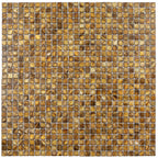 Gold Mother Of Pearl 1" Square Mosaic Tile