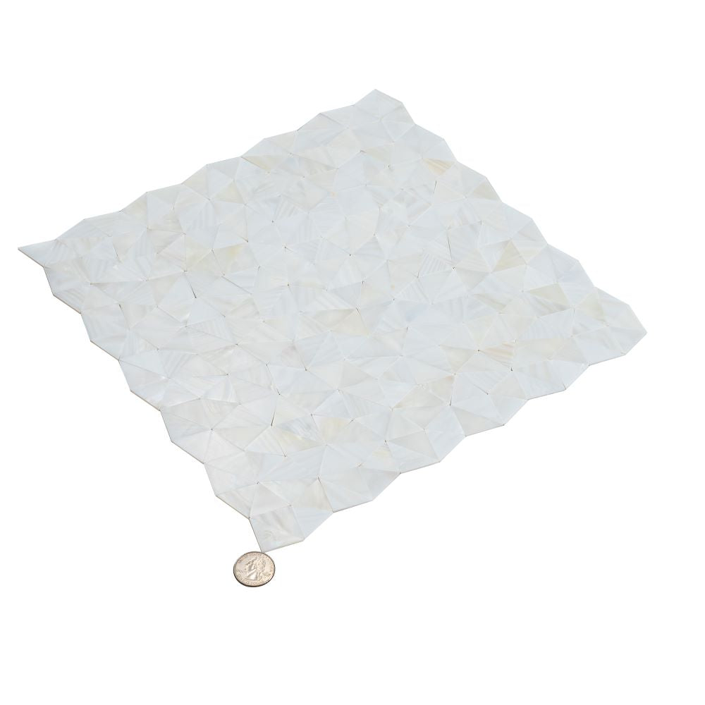 White Illusion Mother Of Pearl Mosaic Tile