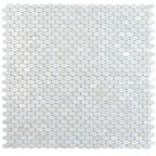 White Mother of Pearl Oval Mosaic Tile