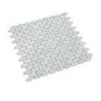 White Mother of Pearl Oval Mosaic Tile
