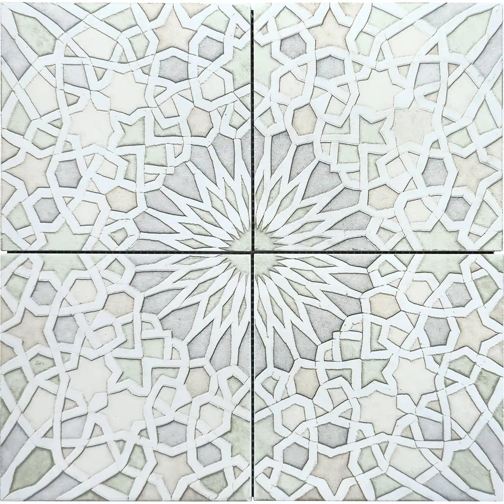Roxana Blue Moroccan Etched Stone Tile | Tile Club