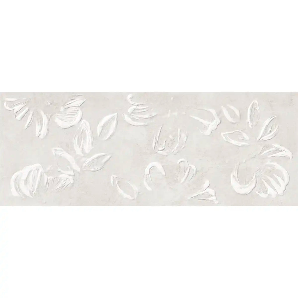 Rowena Impasto Gray Mural Ceramic Tile 18x48 | Tile Club