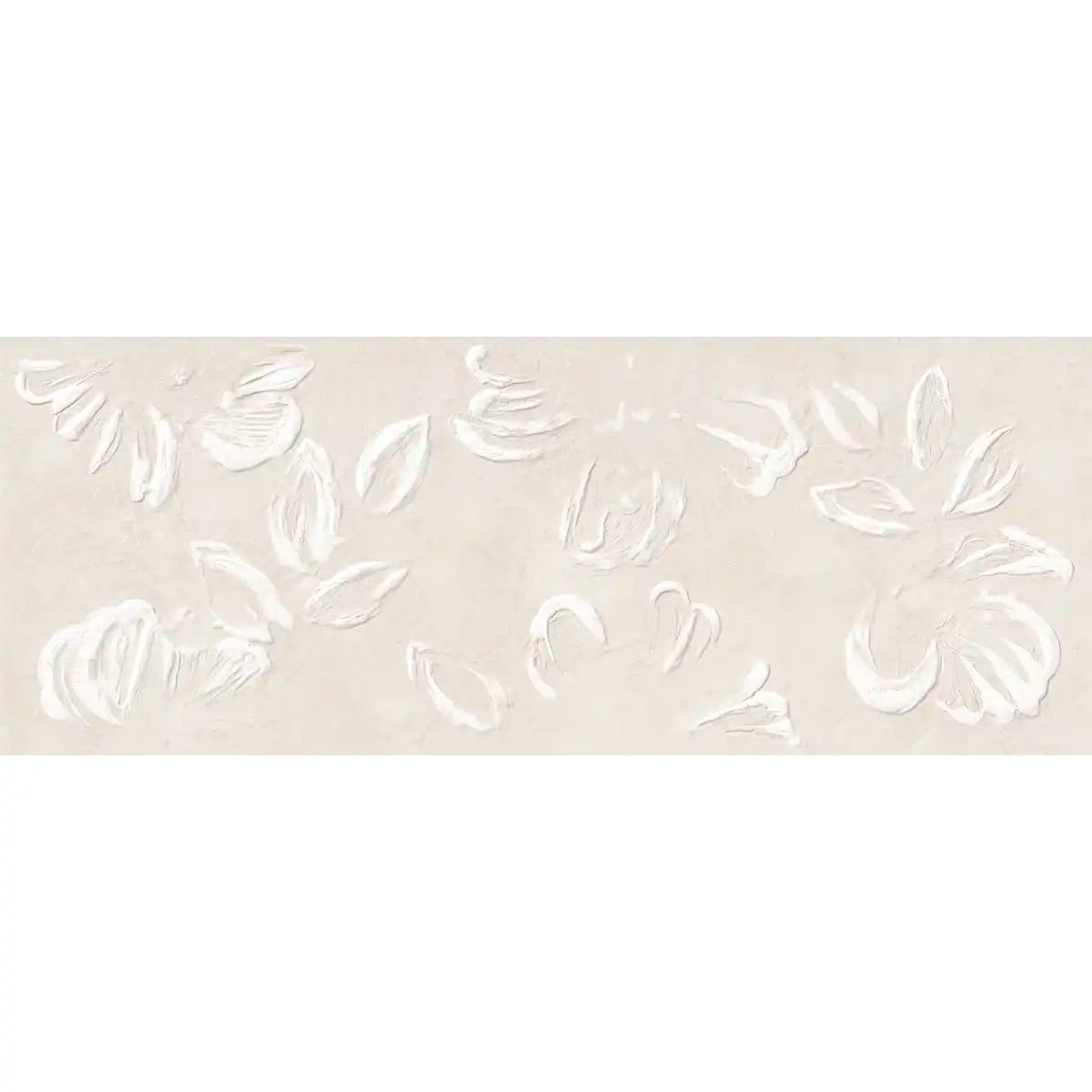 Rowena Impasto Cream Mural Ceramic Tile 18x48 | Tile Club