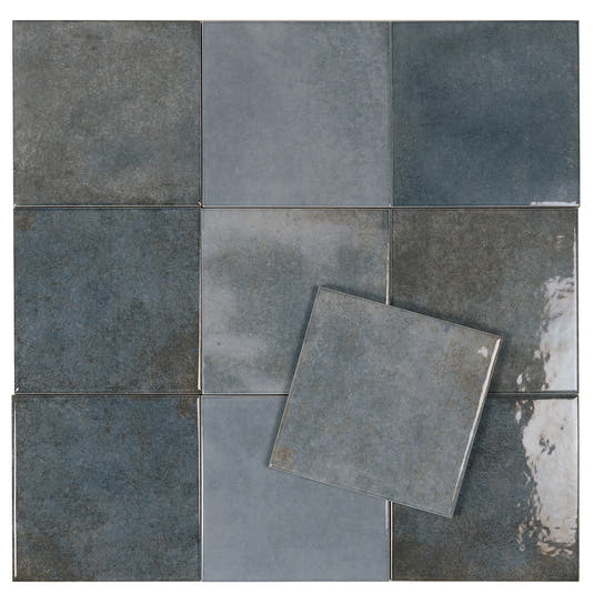 Nerida Blue Glossy 5.9" Porcelain Pool Tile | Tile Club