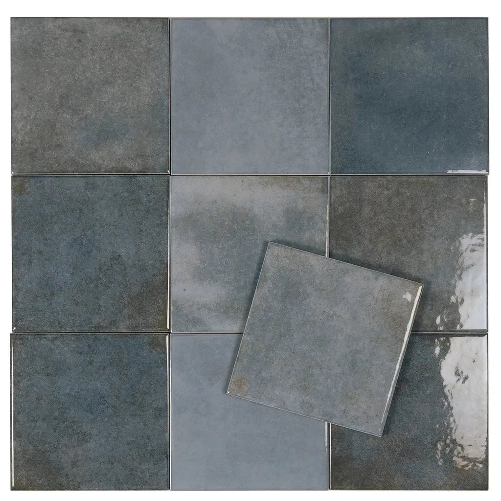 Nerida Blue Glossy 5.9" Porcelain Pool Tile | Tile Club