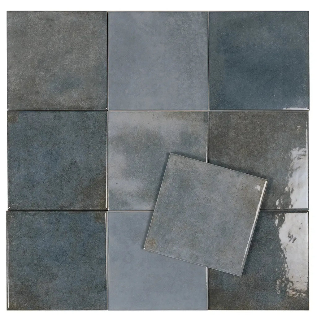 Nerida Blue Glossy 5.9" Porcelain Pool Tile | Tile Club