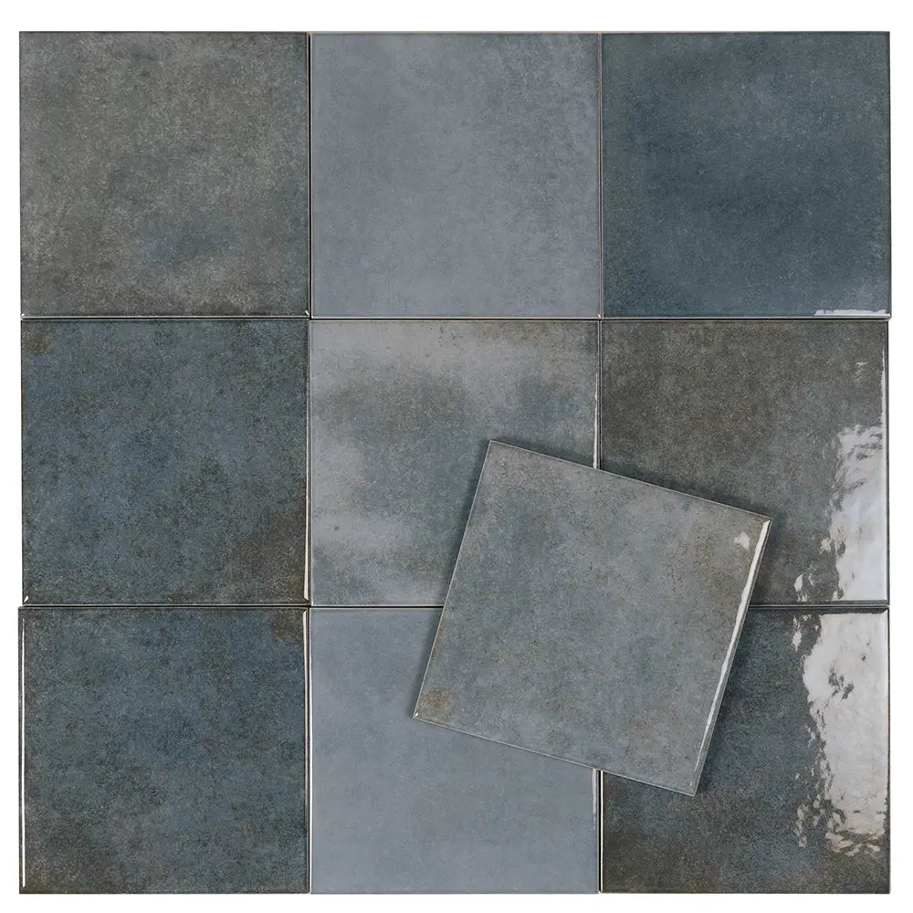 Nerida Blue Glossy 5.9" Porcelain Pool Tile | Tile Club