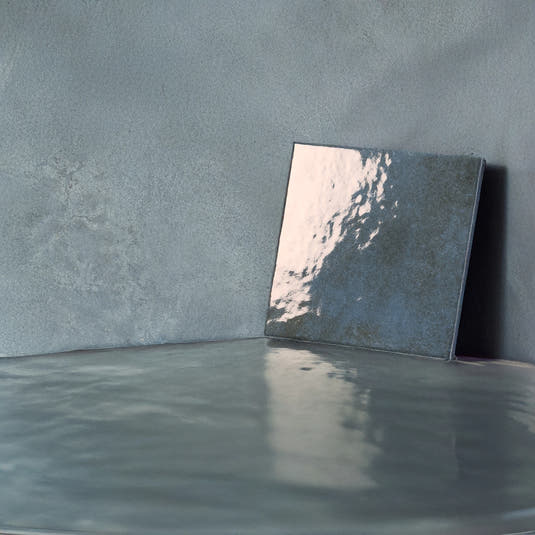 Nerida Blue Glossy 5.9" Porcelain Pool Tile | Tile Club