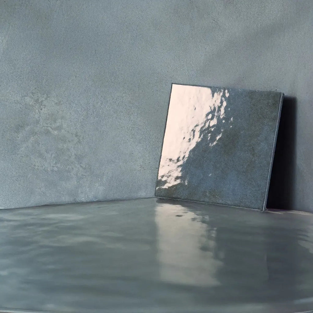Nerida Blue Glossy 5.9" Porcelain Pool Tile | Tile Club