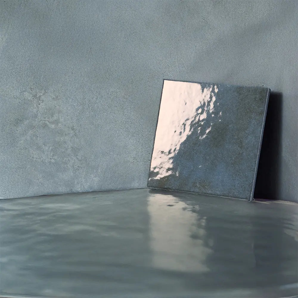 Nerida Blue Glossy 5.9" Porcelain Pool Tile | Tile Club