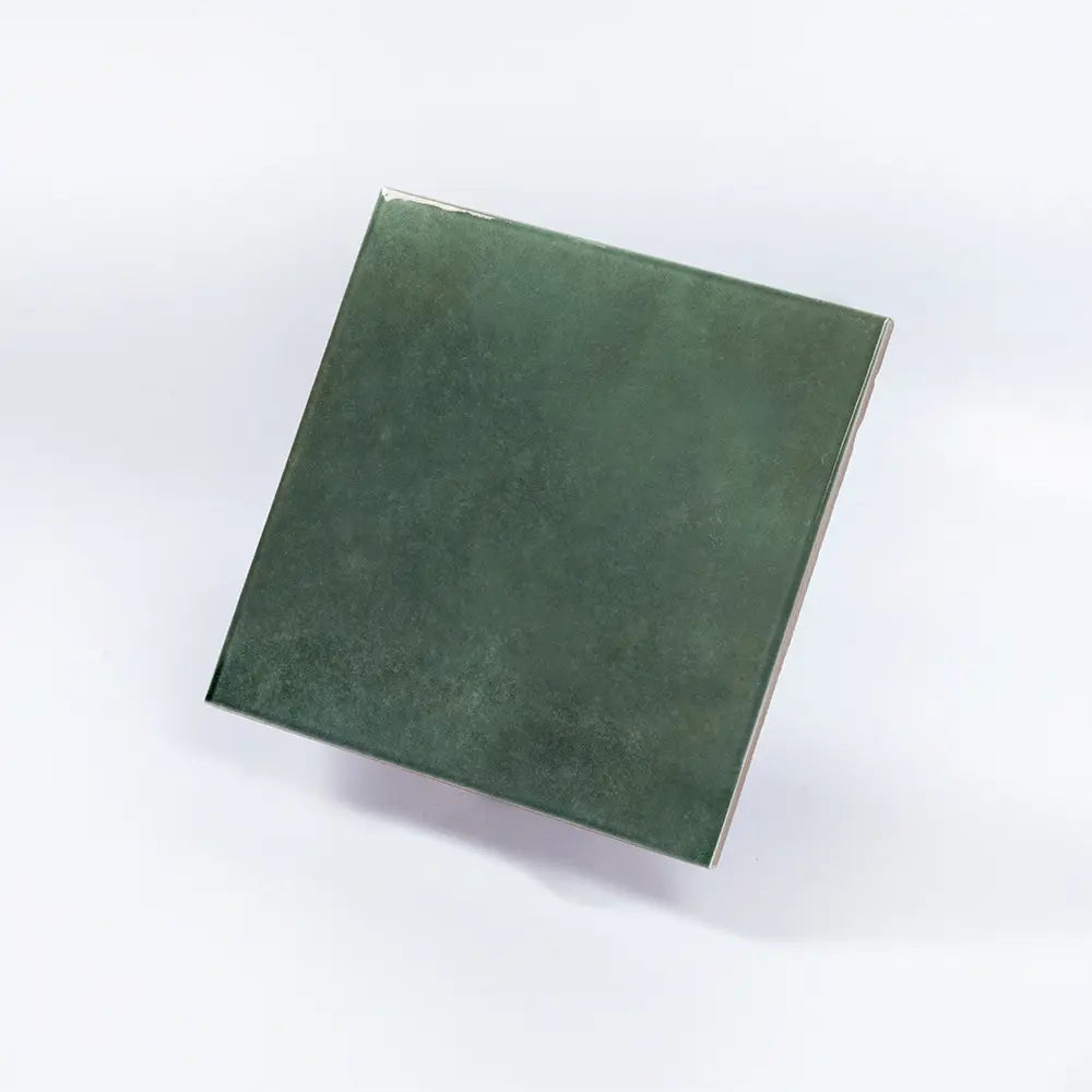 Nerida Green Glossy 5.9" Porcelain Pool Tile | Tile Club
