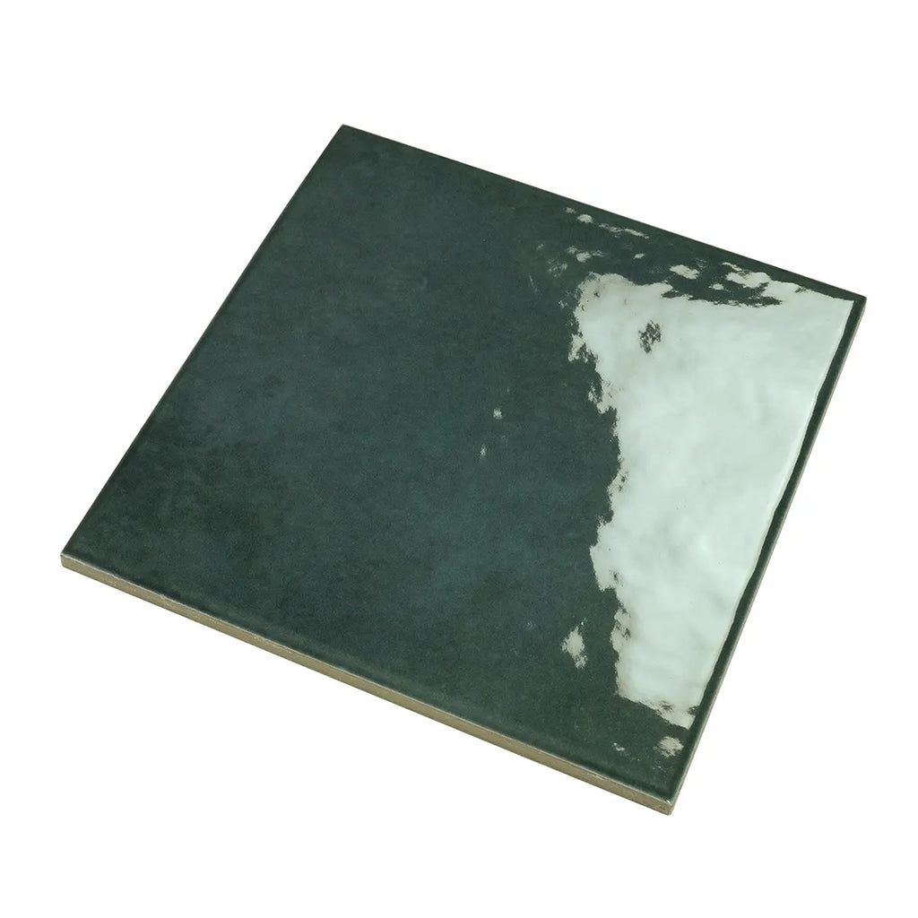 Nerida Green Glossy 5.9" Porcelain Pool Tile | Tile Club