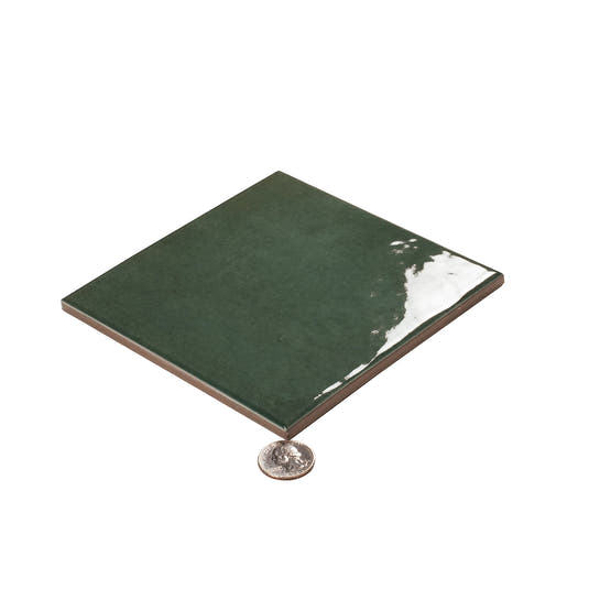 Nerida Green Glossy 5.9" Porcelain Pool Tile | Tile Club