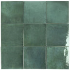 Nerida Green Glossy 5.9" Porcelain Pool Tile | Tile Club