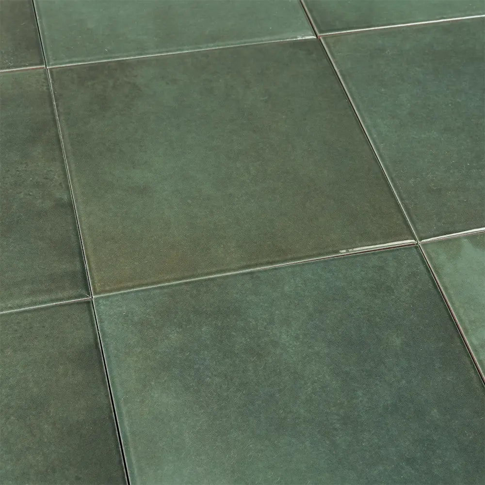 Nerida Green Glossy 5.9" Porcelain Pool Tile | Tile Club