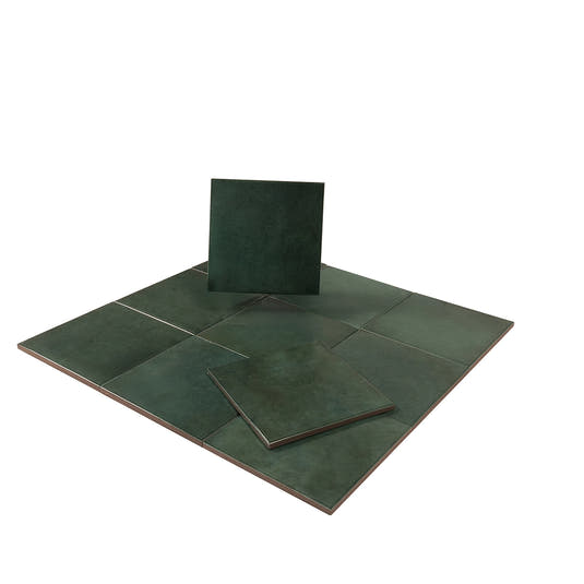 Nerida Green Glossy 5.9" Porcelain Pool Tile | Tile Club