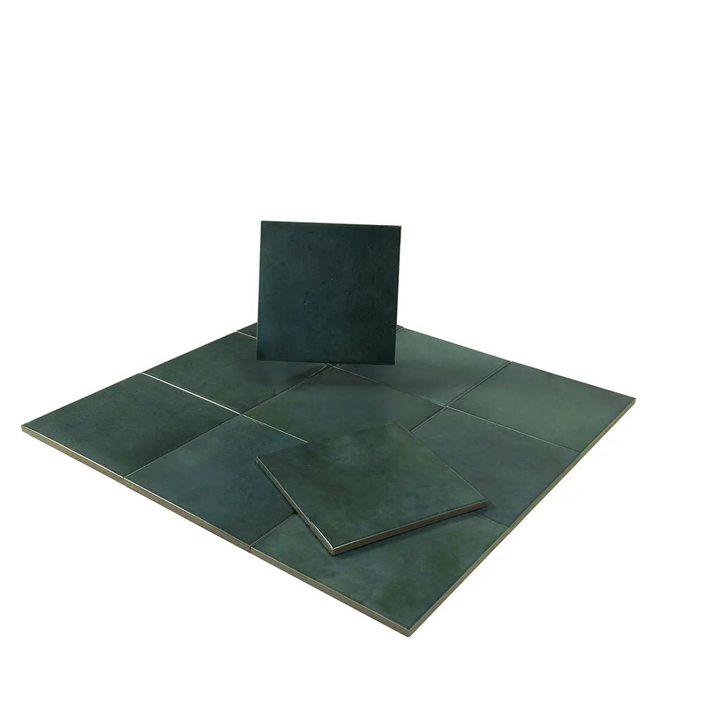 Nerida Green Glossy 5.9" Porcelain Pool Tile | Tile Club