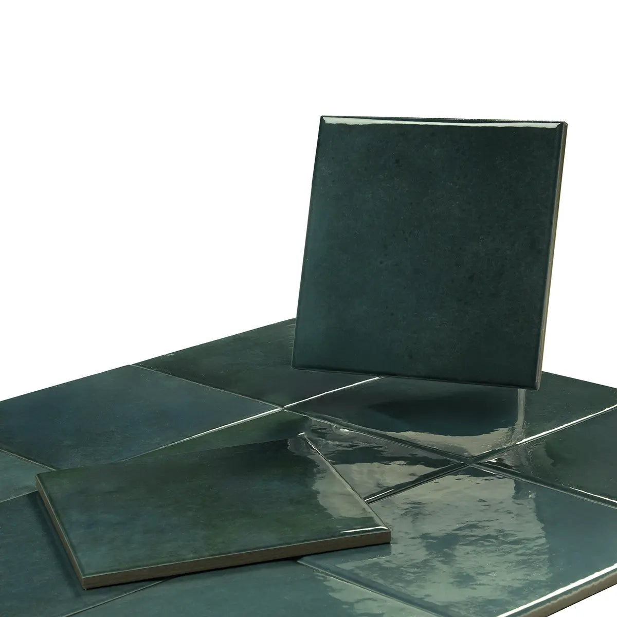 Nerida Green Glossy 5.9" Porcelain Pool Tile | Tile Club