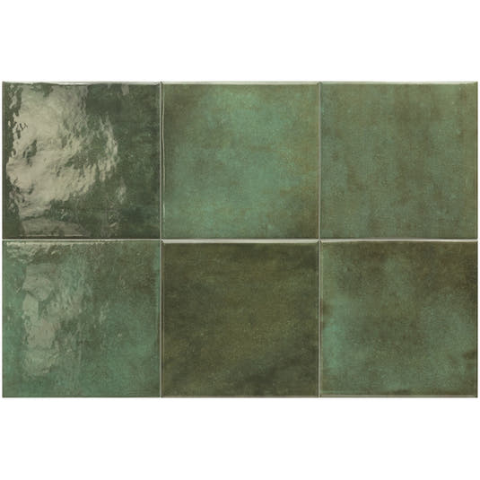 Nerida Green Glossy 5.9" Porcelain Pool Tile | Tile Club