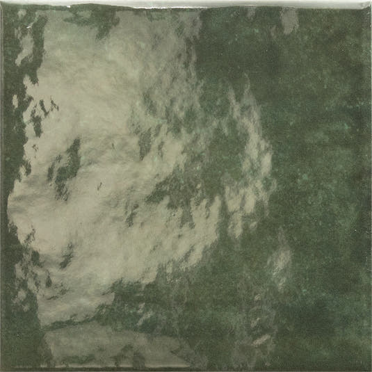 Nerida Green Glossy 5.9" Porcelain Pool Tile | Tile Club