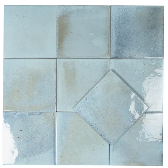 Nerida Sky Glossy 5.9" Porcelain Pool Tile | Tile Club