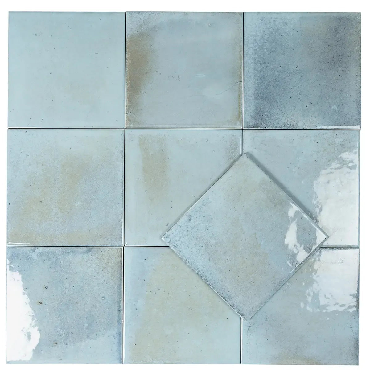 Nerida Sky Glossy 5.9" Porcelain Pool Tile | Tile Club