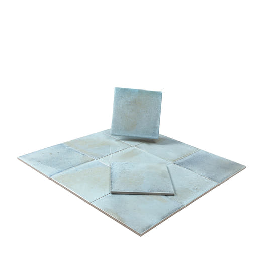 Nerida Sky Glossy 5.9" Porcelain Pool Tile | Tile Club