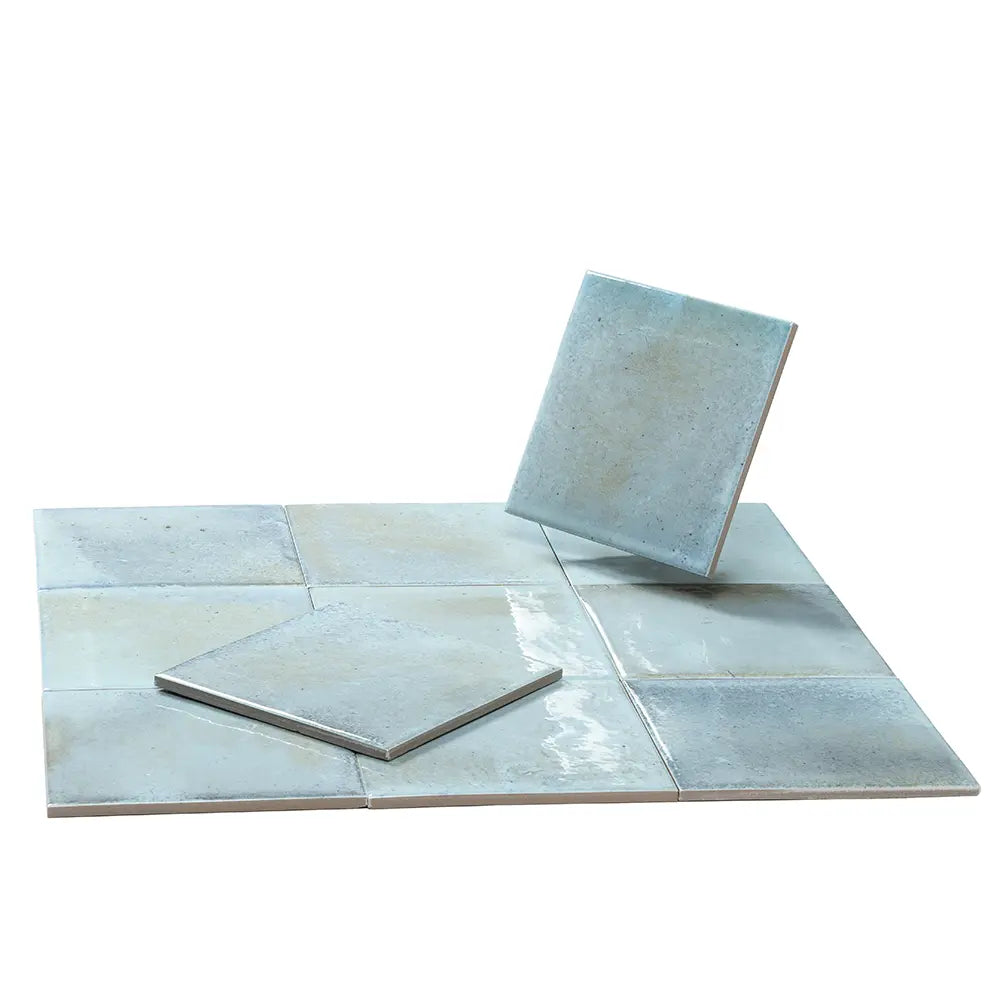 Nerida Sky Glossy 5.9" Porcelain Pool Tile | Tile Club