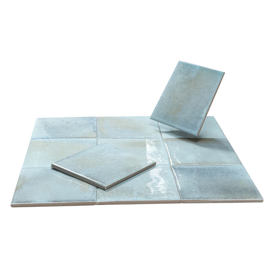Nerida Sky Glossy 5.9" Porcelain Pool Tile | Tile Club