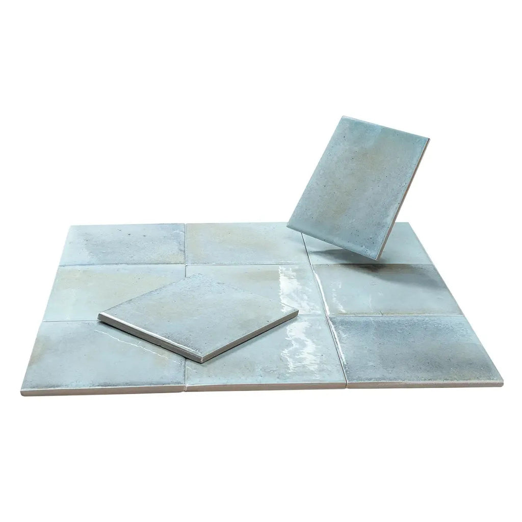 Nerida Sky Glossy 5.9" Porcelain Pool Tile | Tile Club