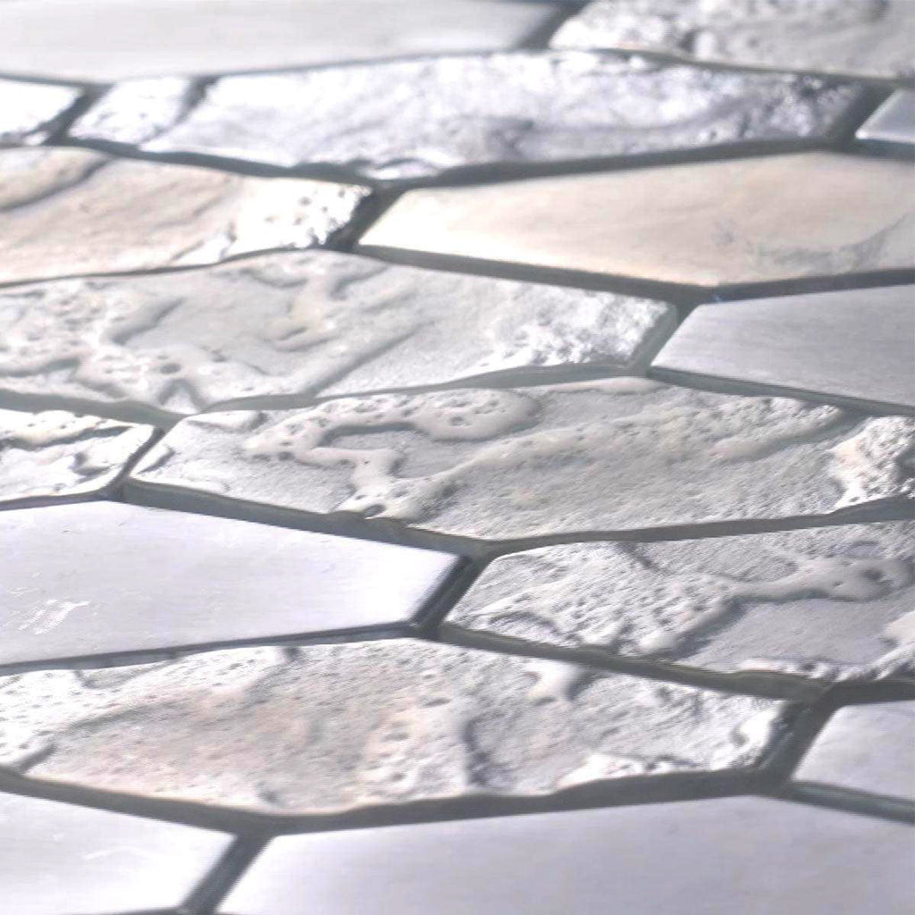 Fog Dreams Elongated Hex Glass Mosaic Tile | Tile Club