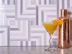 Square Weave Equator & Thassos Polished Mosaic Tile