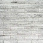 Silver Wooden Glass Subway Mosaic Tile