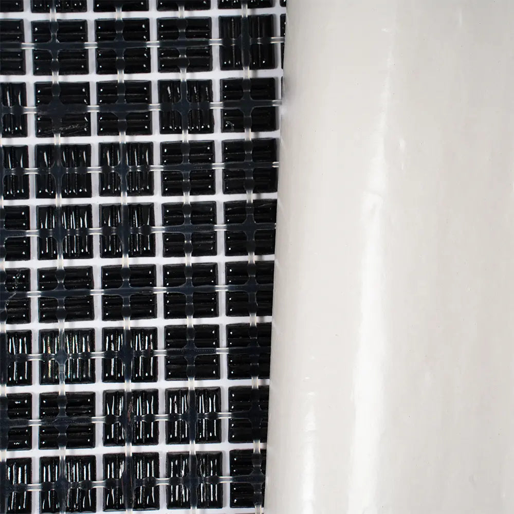 Brushed Black Squares Glass Pool Tile | Tile Club