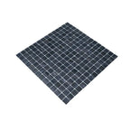 Brushed Sparkly Pearl Black Squares Glass Pool Tile | Tile Club