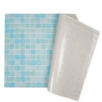 Baby Blue Swirls Squares Glass Pool Tile | Tile Club