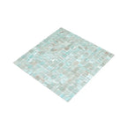 Brushed Powder Blue Mixed Squares Glass Pool Tile | Tile Club