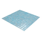 Sparkling Bright Blue & Gold Mixed Squares Glass Pool Tile | Tile Club