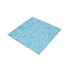 Sparkling Bright Blue & Gold Mixed Squares Glass Pool Tile | Tile Club
