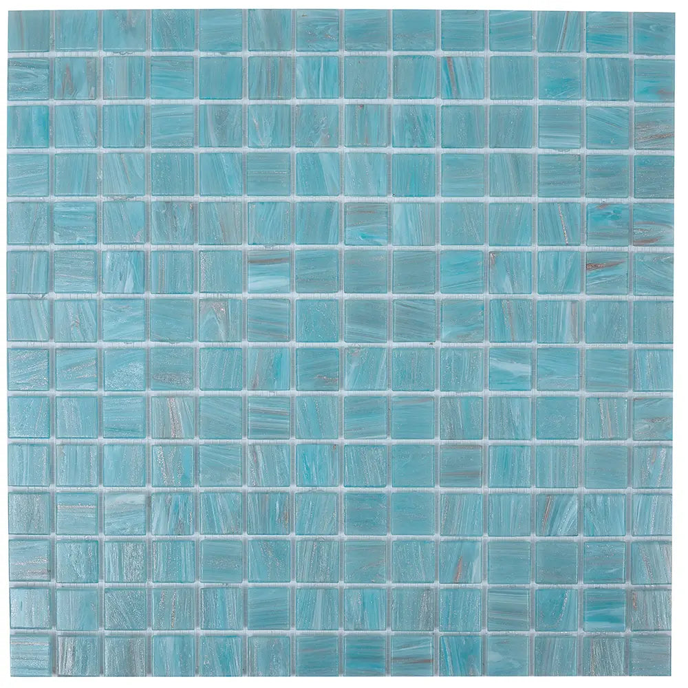 Sparkling Bright Blue & Gold Mixed Squares Glass Pool Tile | Tile Club