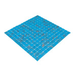 Blue and Golden Sparkles Squares Glass Pool Tile | Tile Club